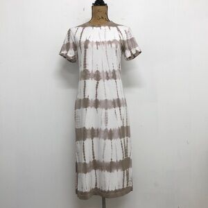 Roan & Ryan Evereve Tie Dye Boho Short Sleeve T-Shirt Maxi Dress Size Small